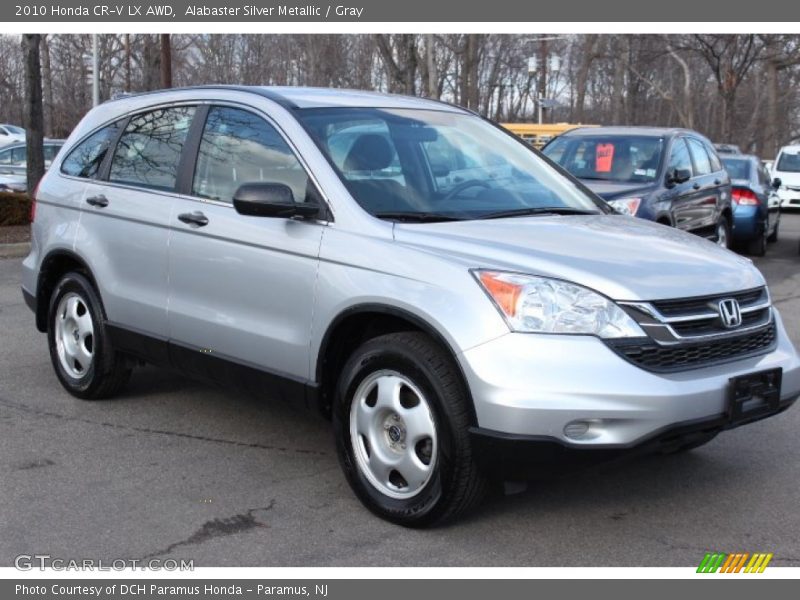 Alabaster Silver Metallic / Gray 2010 Honda CR-V LX AWD