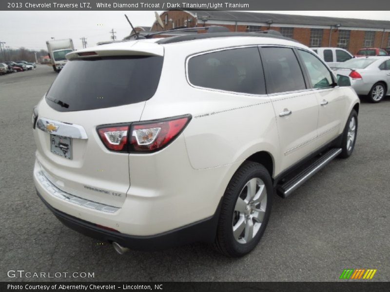 White Diamond Tricoat / Dark Titanium/Light Titanium 2013 Chevrolet Traverse LTZ