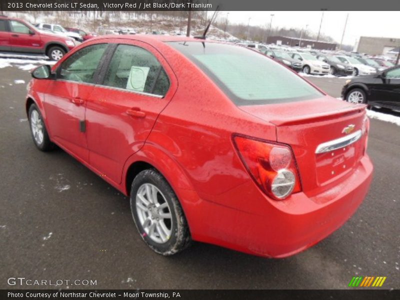Victory Red / Jet Black/Dark Titanium 2013 Chevrolet Sonic LT Sedan