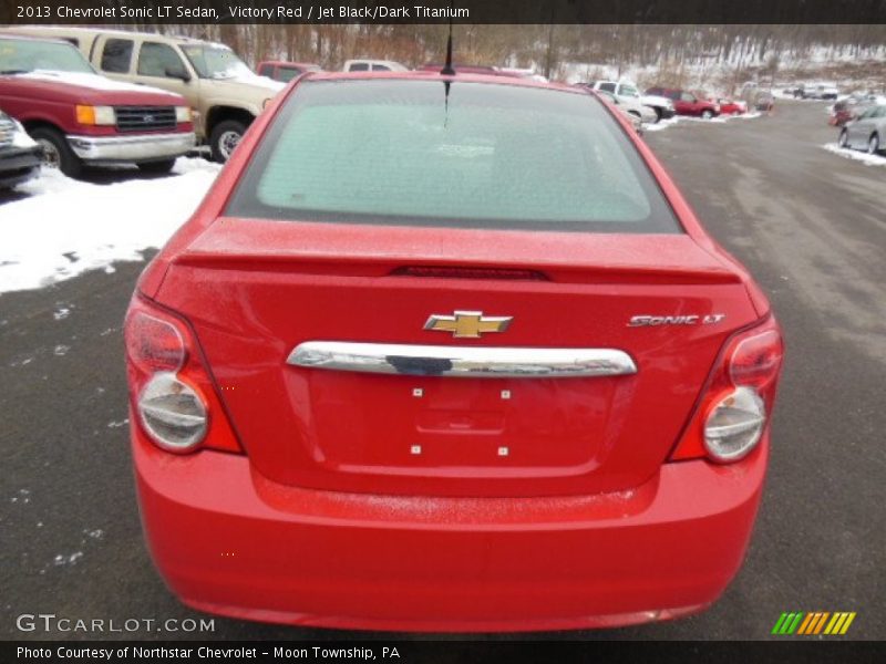 Victory Red / Jet Black/Dark Titanium 2013 Chevrolet Sonic LT Sedan