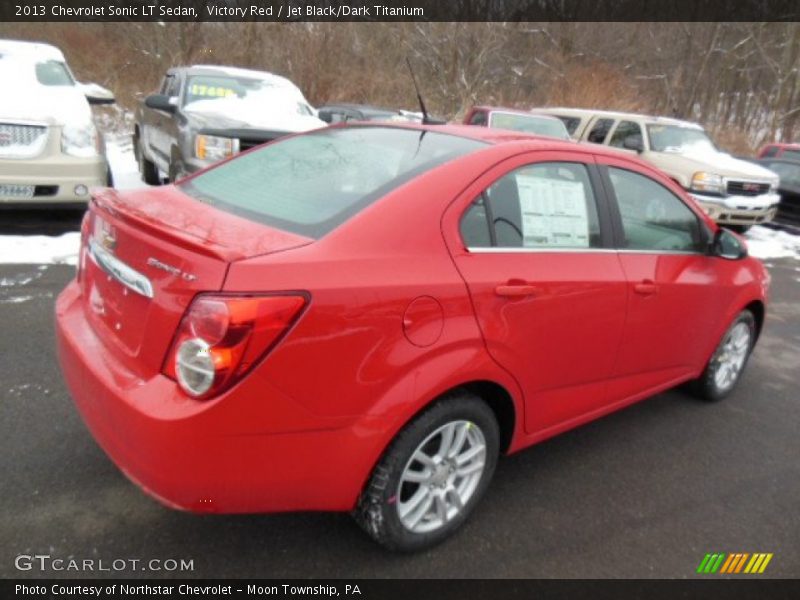 Victory Red / Jet Black/Dark Titanium 2013 Chevrolet Sonic LT Sedan