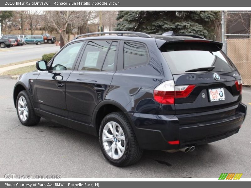 Monaco Blue Metallic / Saddle Brown 2010 BMW X3 xDrive30i