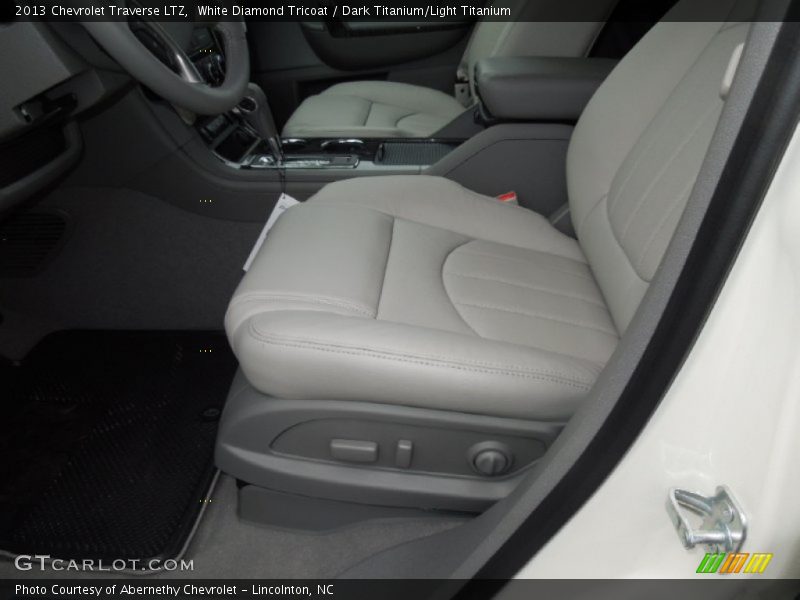White Diamond Tricoat / Dark Titanium/Light Titanium 2013 Chevrolet Traverse LTZ