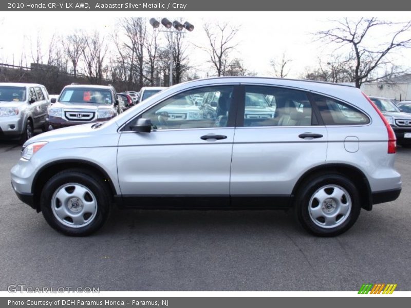 Alabaster Silver Metallic / Gray 2010 Honda CR-V LX AWD
