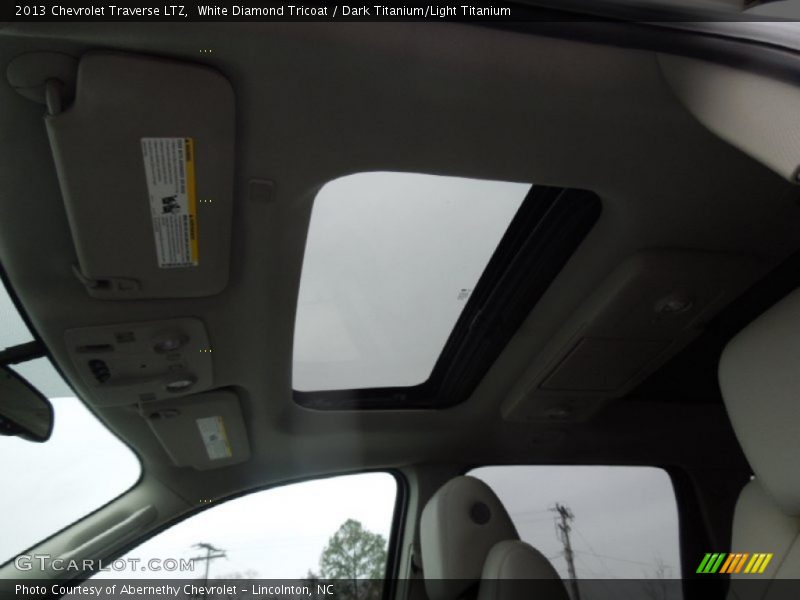 White Diamond Tricoat / Dark Titanium/Light Titanium 2013 Chevrolet Traverse LTZ