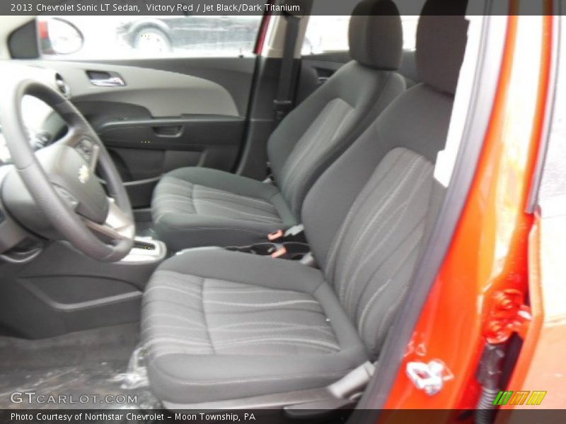 Victory Red / Jet Black/Dark Titanium 2013 Chevrolet Sonic LT Sedan
