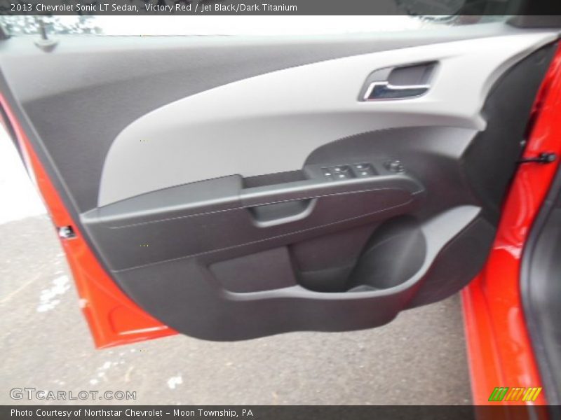 Victory Red / Jet Black/Dark Titanium 2013 Chevrolet Sonic LT Sedan