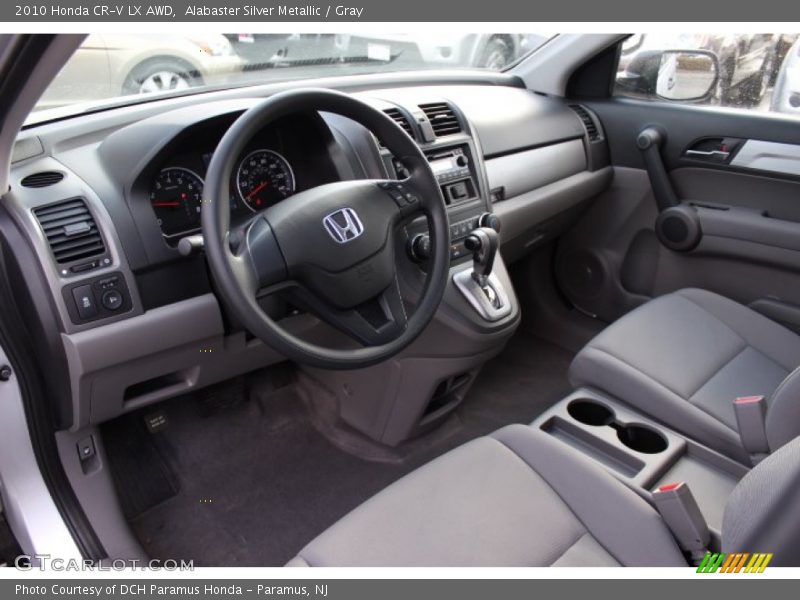 Alabaster Silver Metallic / Gray 2010 Honda CR-V LX AWD