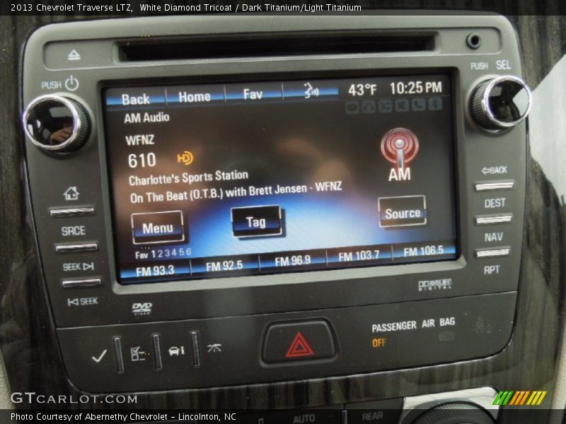 White Diamond Tricoat / Dark Titanium/Light Titanium 2013 Chevrolet Traverse LTZ