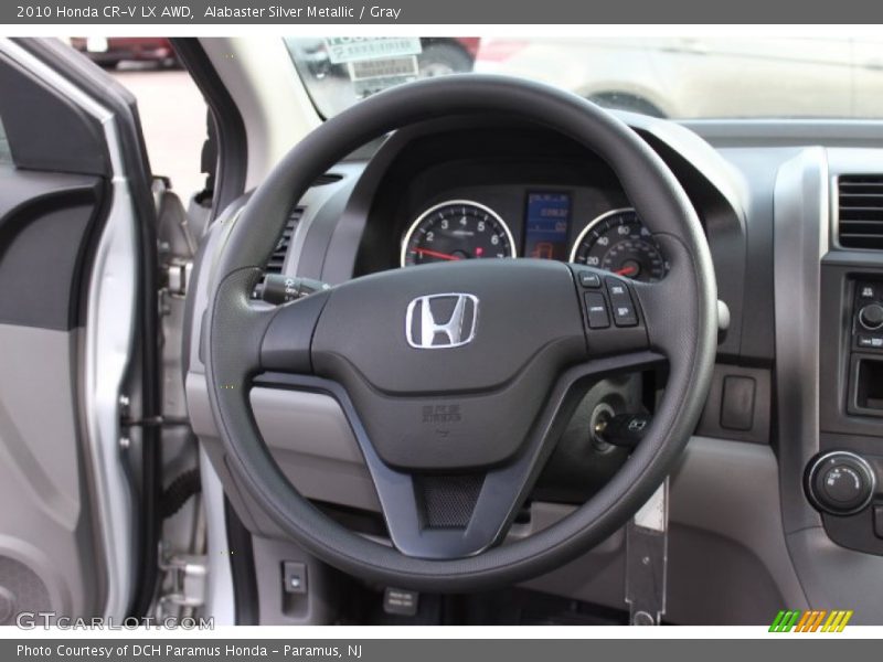 Alabaster Silver Metallic / Gray 2010 Honda CR-V LX AWD