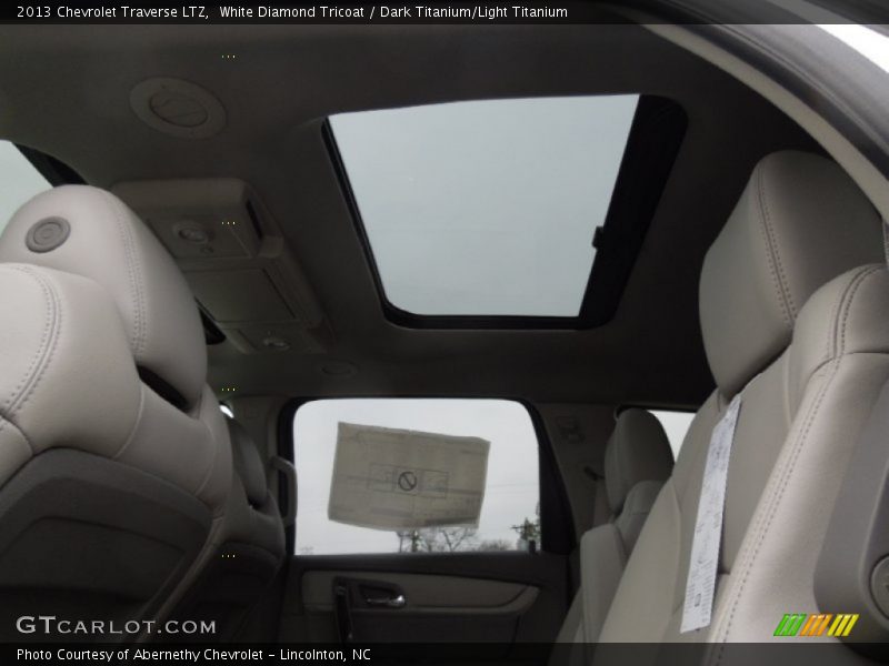 White Diamond Tricoat / Dark Titanium/Light Titanium 2013 Chevrolet Traverse LTZ