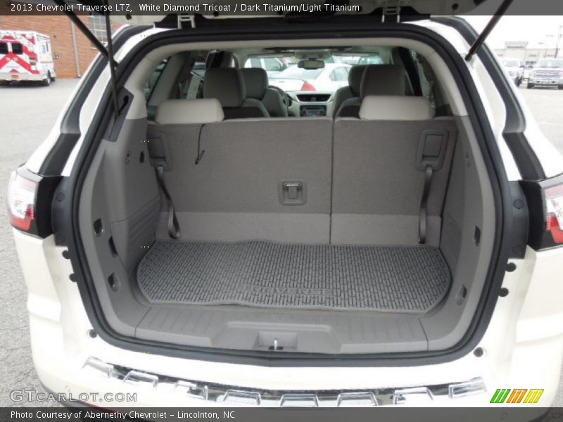 White Diamond Tricoat / Dark Titanium/Light Titanium 2013 Chevrolet Traverse LTZ