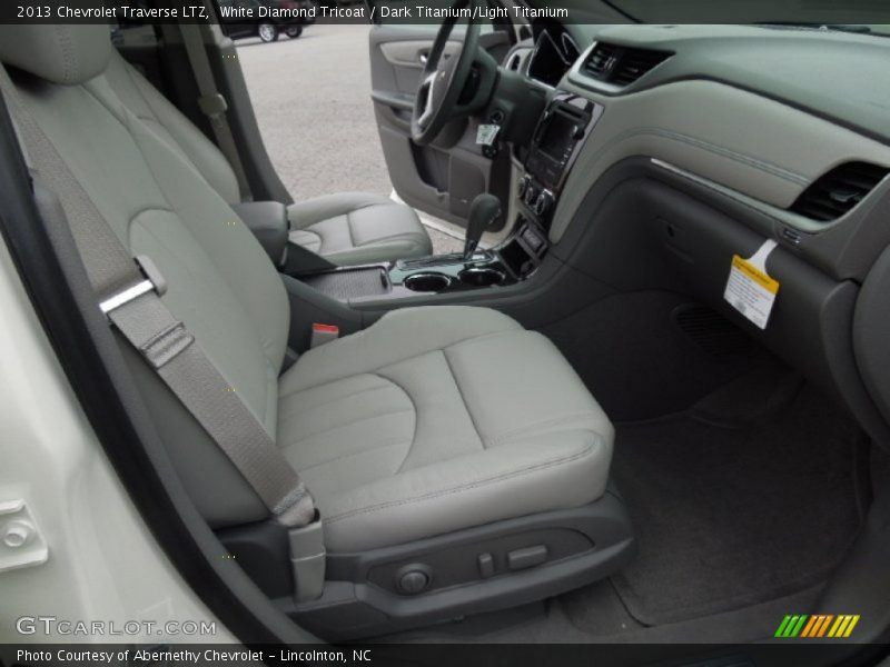 White Diamond Tricoat / Dark Titanium/Light Titanium 2013 Chevrolet Traverse LTZ