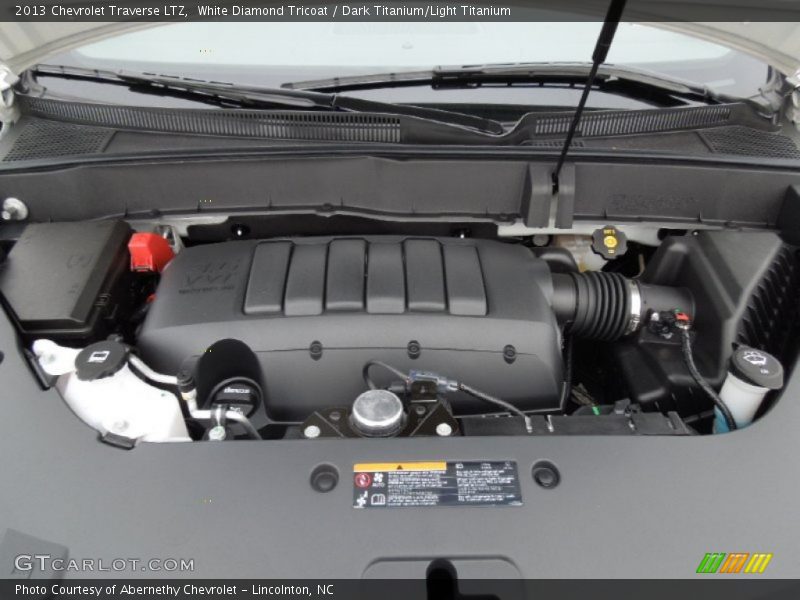 White Diamond Tricoat / Dark Titanium/Light Titanium 2013 Chevrolet Traverse LTZ