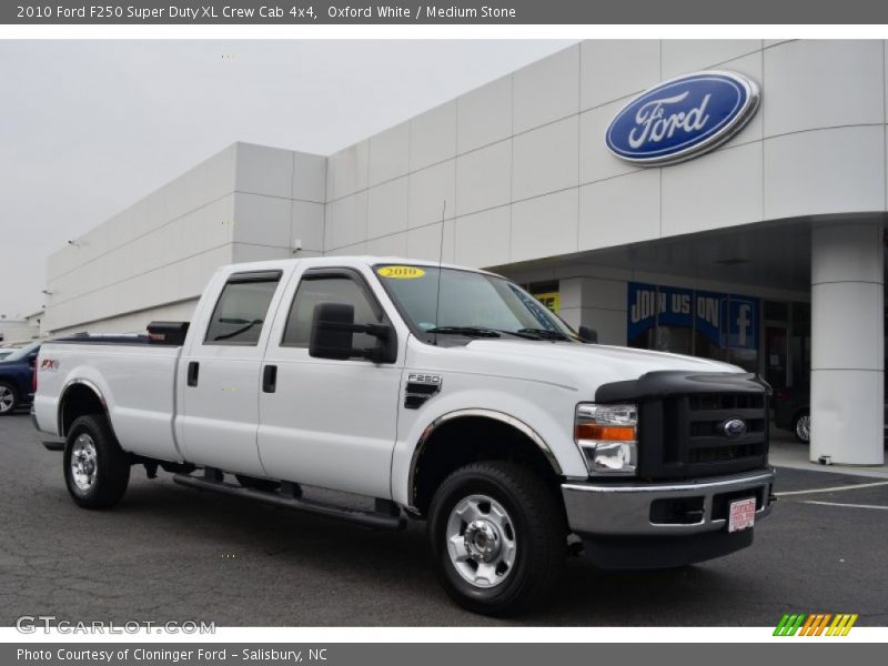 Oxford White / Medium Stone 2010 Ford F250 Super Duty XL Crew Cab 4x4
