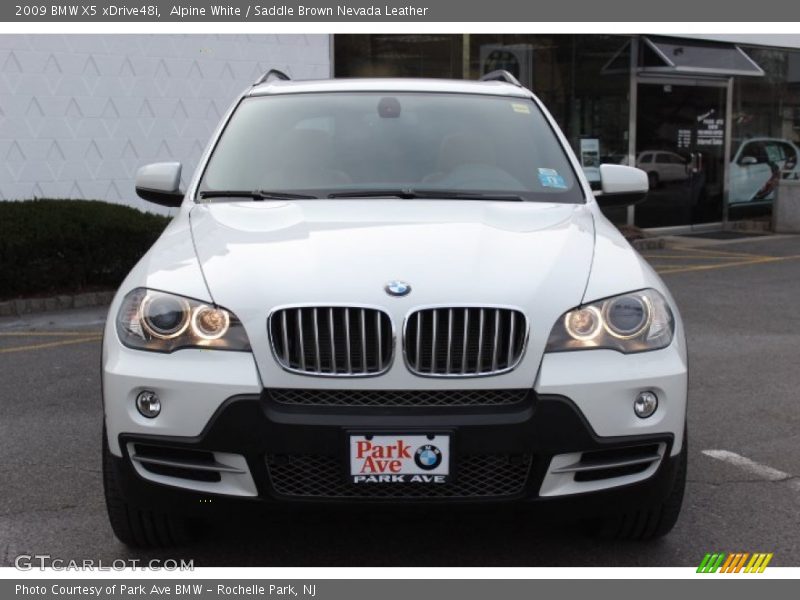 Alpine White / Saddle Brown Nevada Leather 2009 BMW X5 xDrive48i