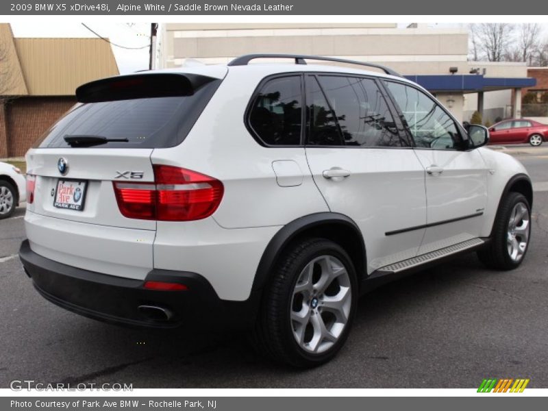 Alpine White / Saddle Brown Nevada Leather 2009 BMW X5 xDrive48i