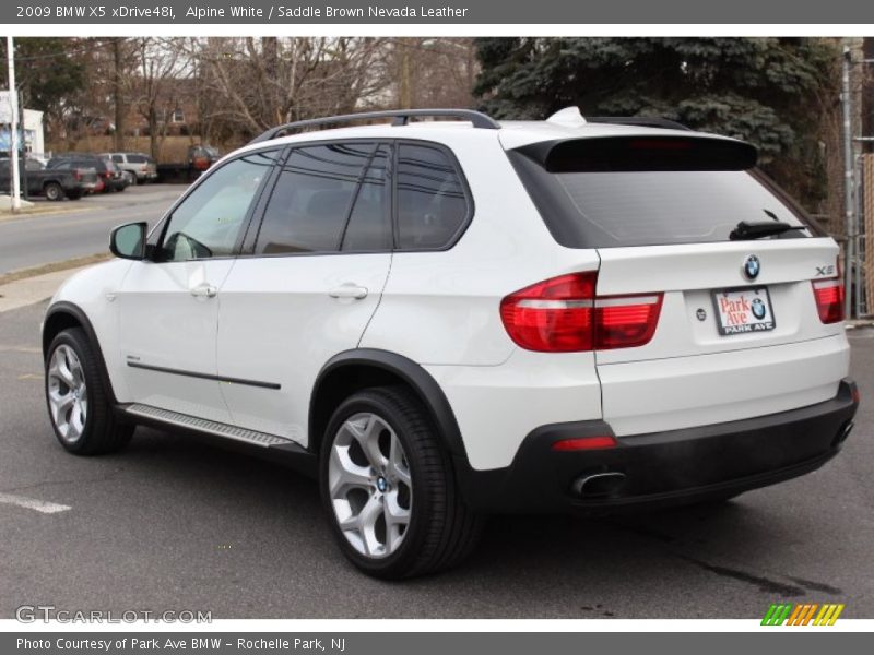 Alpine White / Saddle Brown Nevada Leather 2009 BMW X5 xDrive48i