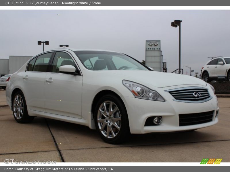 Moonlight White / Stone 2013 Infiniti G 37 Journey Sedan