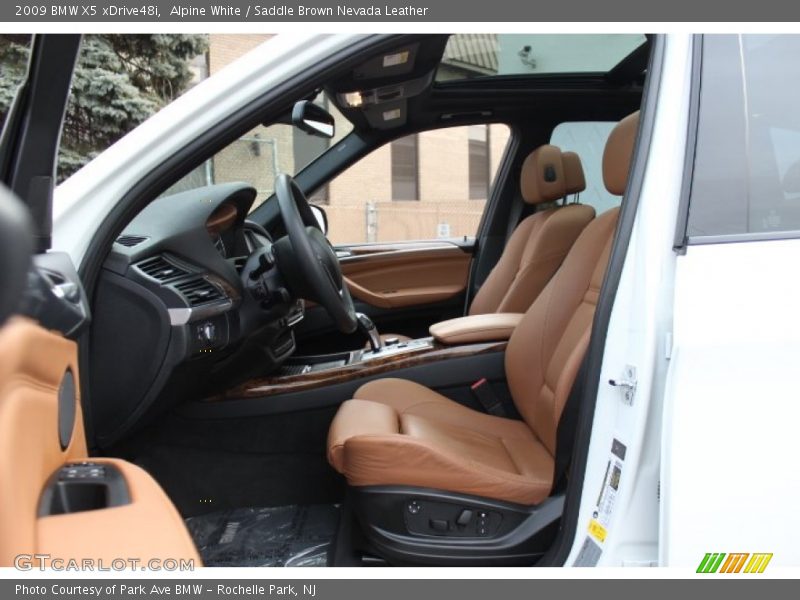Alpine White / Saddle Brown Nevada Leather 2009 BMW X5 xDrive48i