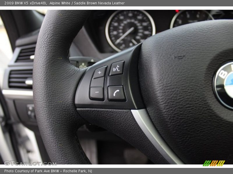 Alpine White / Saddle Brown Nevada Leather 2009 BMW X5 xDrive48i