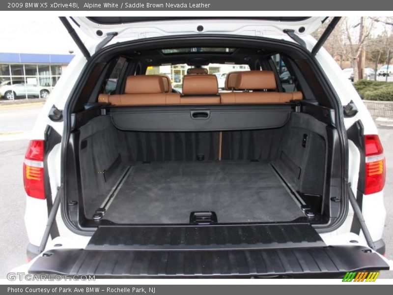 Alpine White / Saddle Brown Nevada Leather 2009 BMW X5 xDrive48i