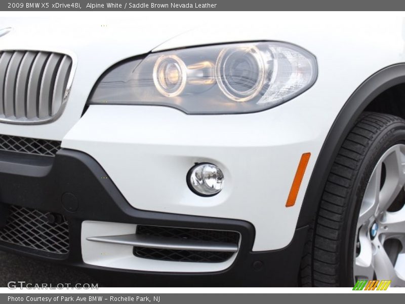 Alpine White / Saddle Brown Nevada Leather 2009 BMW X5 xDrive48i
