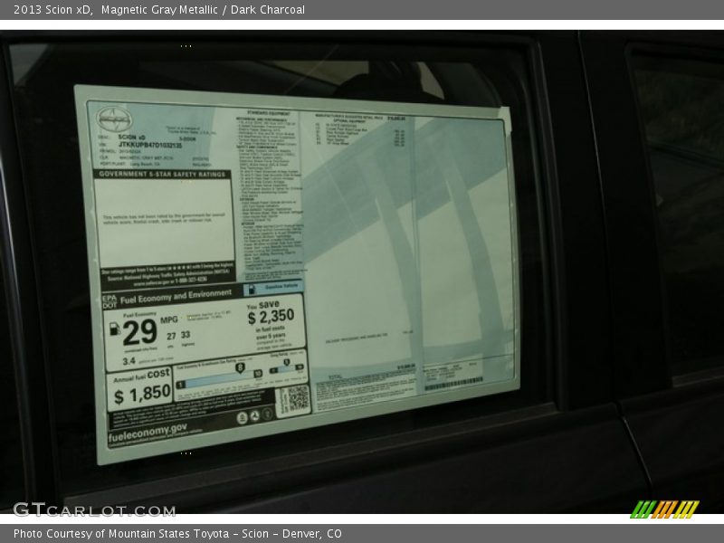 Magnetic Gray Metallic / Dark Charcoal 2013 Scion xD