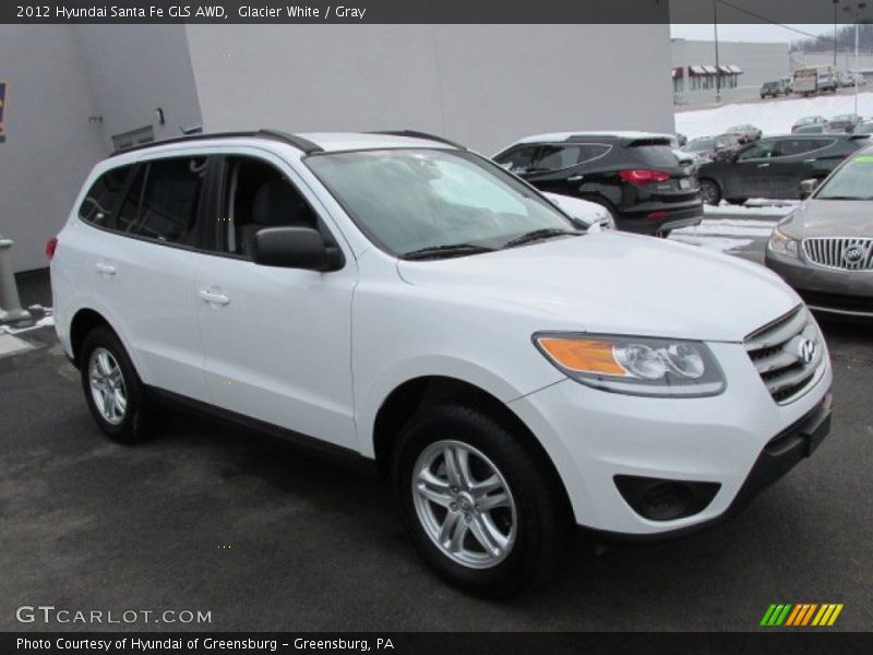 Glacier White / Gray 2012 Hyundai Santa Fe GLS AWD
