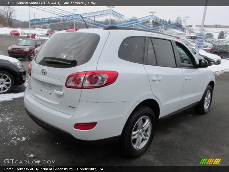 Glacier White / Gray 2012 Hyundai Santa Fe GLS AWD