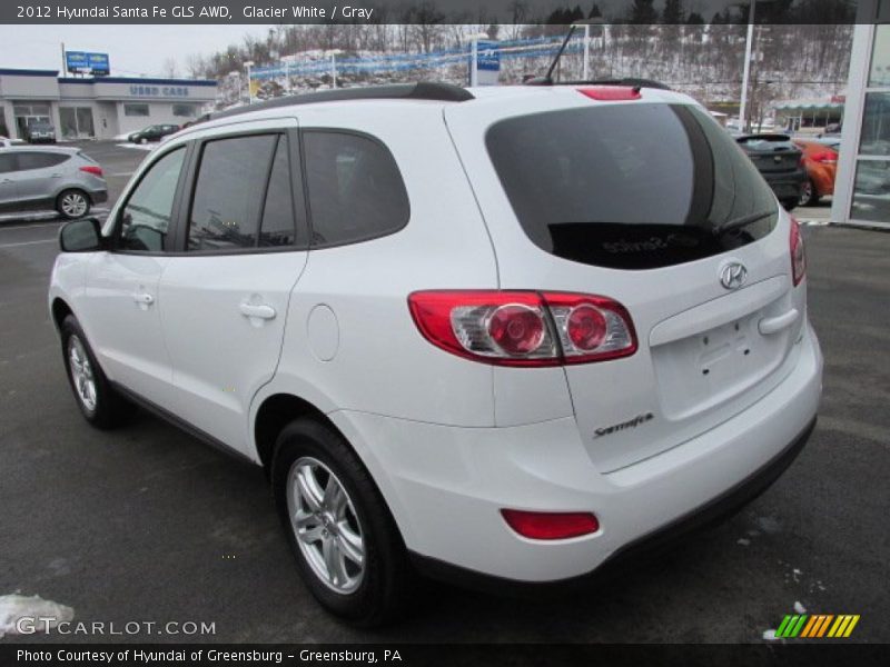 Glacier White / Gray 2012 Hyundai Santa Fe GLS AWD