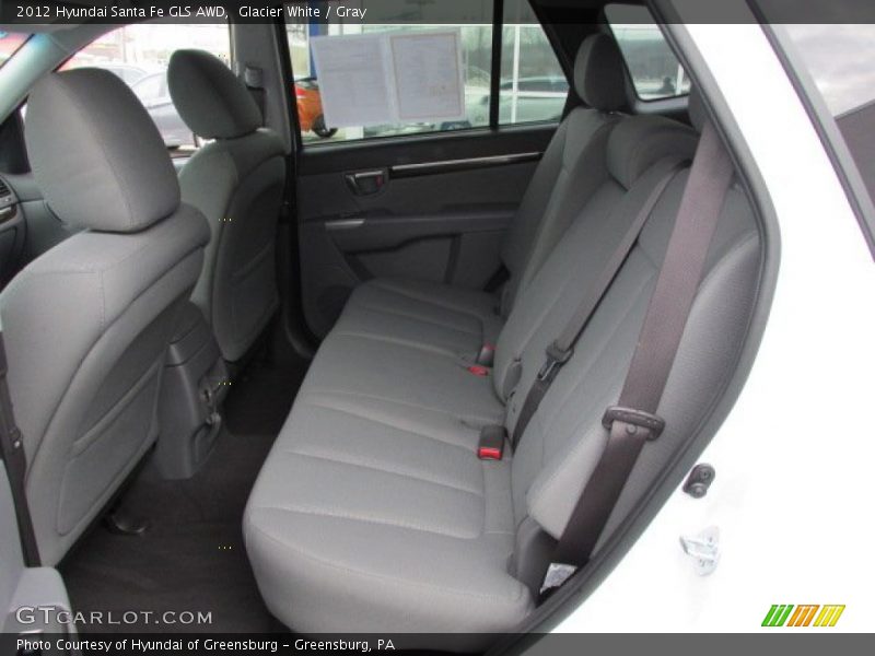 Glacier White / Gray 2012 Hyundai Santa Fe GLS AWD