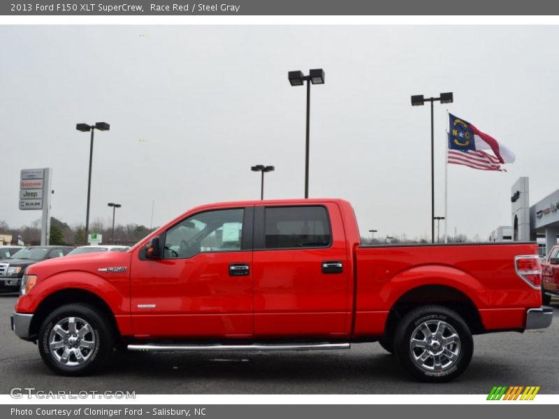 Race Red / Steel Gray 2013 Ford F150 XLT SuperCrew
