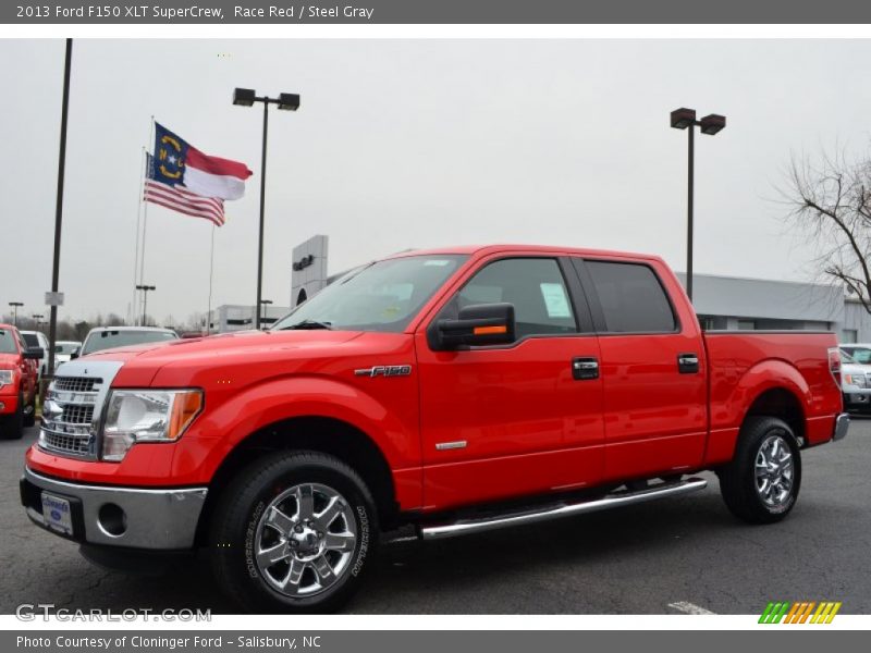 Race Red / Steel Gray 2013 Ford F150 XLT SuperCrew
