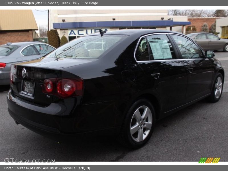 Black Uni / Pure Beige 2009 Volkswagen Jetta SE Sedan
