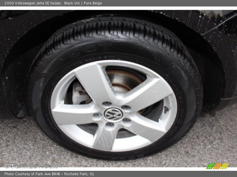 Black Uni / Pure Beige 2009 Volkswagen Jetta SE Sedan