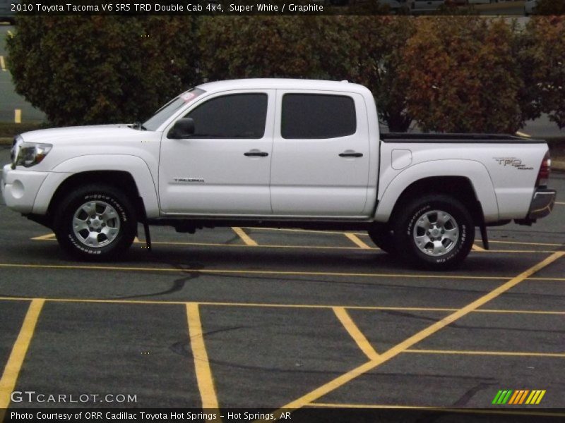 Super White / Graphite 2010 Toyota Tacoma V6 SR5 TRD Double Cab 4x4