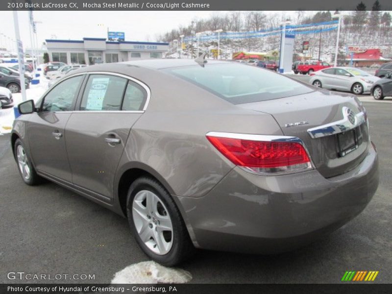 Mocha Steel Metallic / Cocoa/Light Cashmere 2010 Buick LaCrosse CX