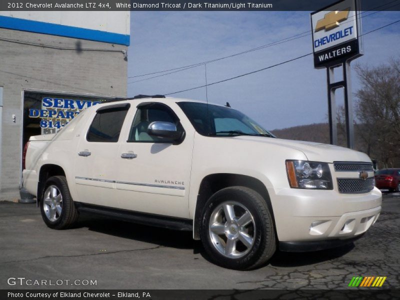 White Diamond Tricoat / Dark Titanium/Light Titanium 2012 Chevrolet Avalanche LTZ 4x4