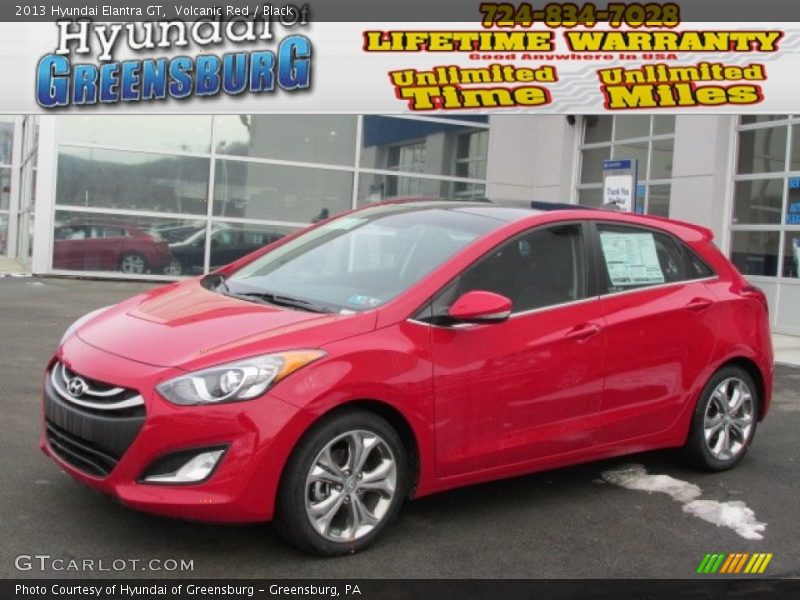 Volcanic Red / Black 2013 Hyundai Elantra GT
