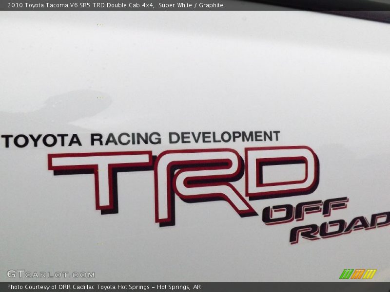 Super White / Graphite 2010 Toyota Tacoma V6 SR5 TRD Double Cab 4x4