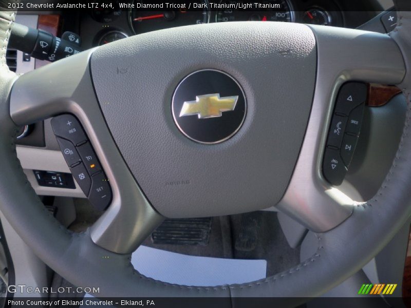 White Diamond Tricoat / Dark Titanium/Light Titanium 2012 Chevrolet Avalanche LTZ 4x4