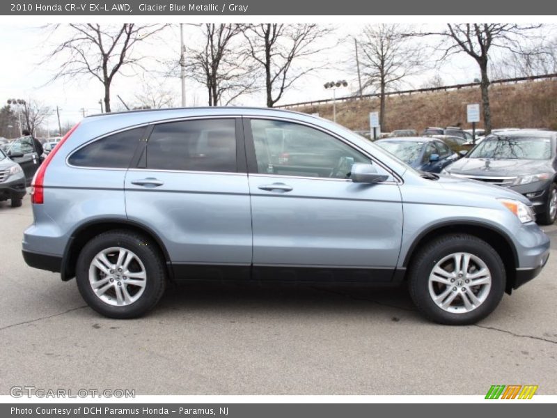 Glacier Blue Metallic / Gray 2010 Honda CR-V EX-L AWD