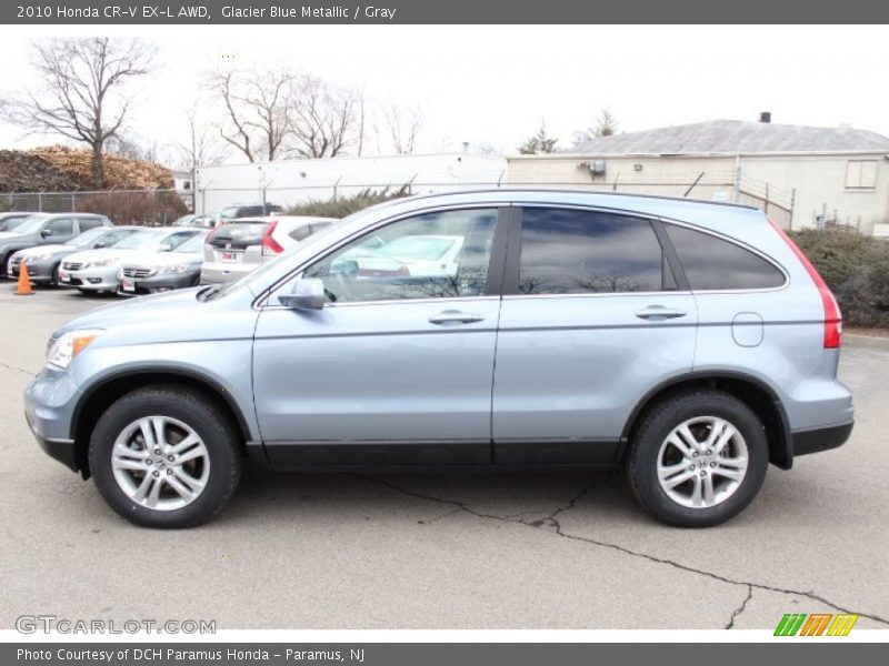 Glacier Blue Metallic / Gray 2010 Honda CR-V EX-L AWD