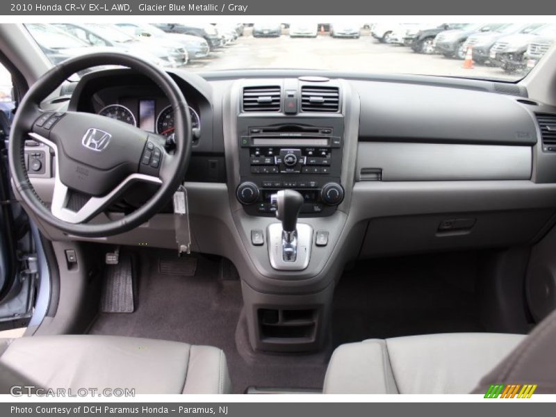Glacier Blue Metallic / Gray 2010 Honda CR-V EX-L AWD