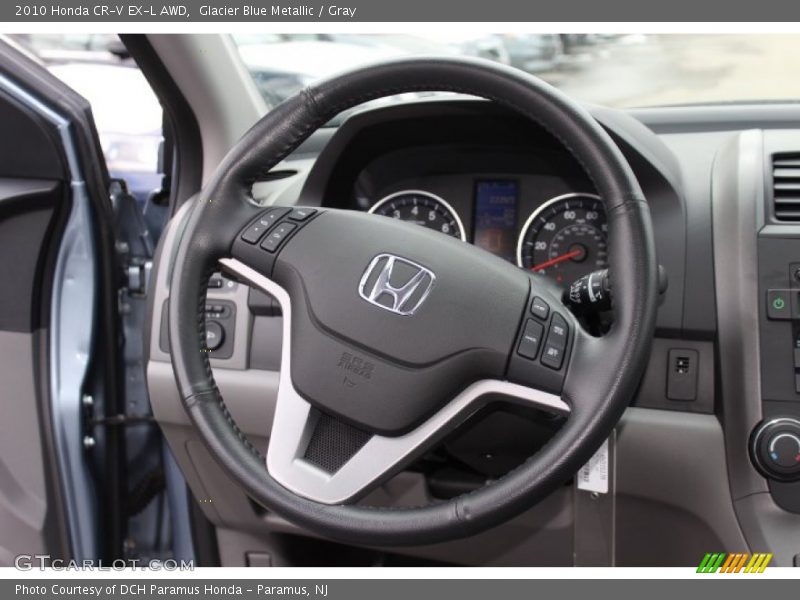 Glacier Blue Metallic / Gray 2010 Honda CR-V EX-L AWD