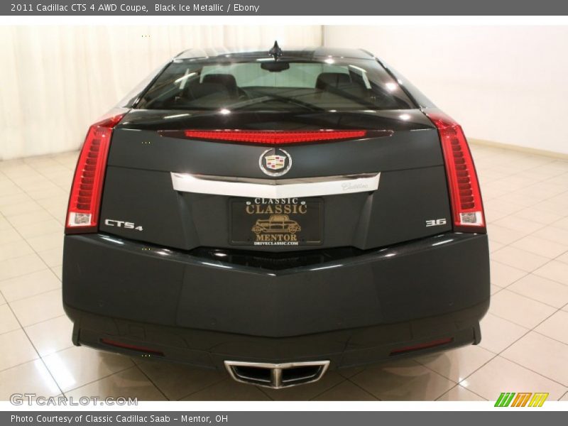 Black Ice Metallic / Ebony 2011 Cadillac CTS 4 AWD Coupe