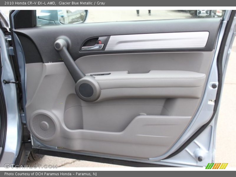 Glacier Blue Metallic / Gray 2010 Honda CR-V EX-L AWD