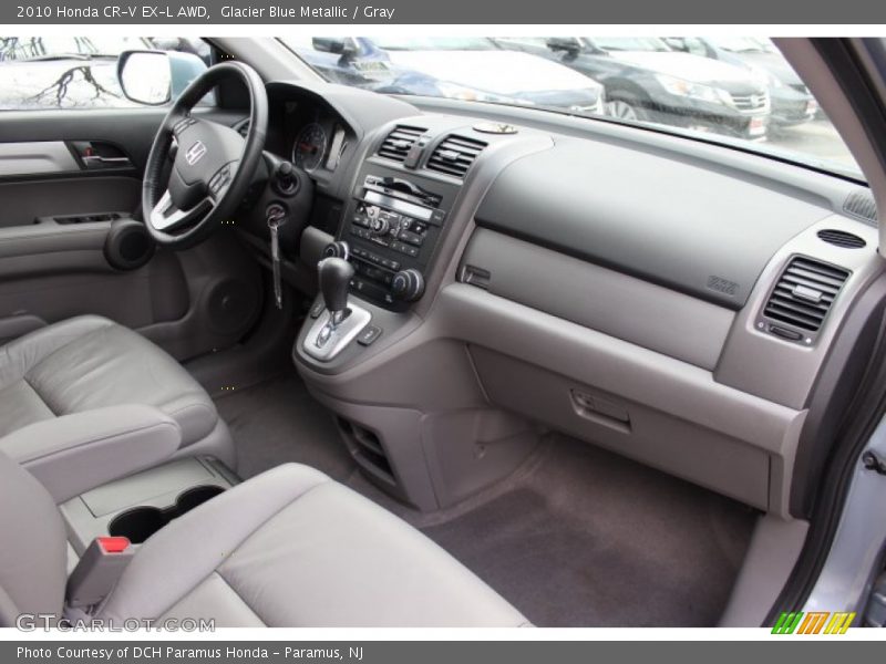 Glacier Blue Metallic / Gray 2010 Honda CR-V EX-L AWD