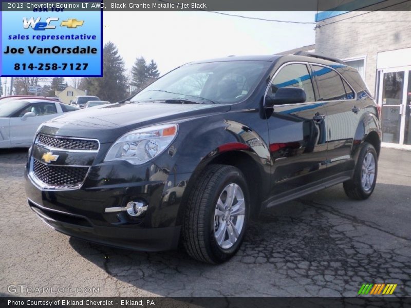 Black Granite Metallic / Jet Black 2013 Chevrolet Equinox LT AWD